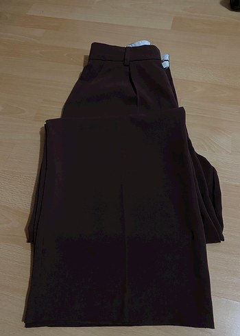 Bej Kadın Rahat Kesim Kumaş Pantolon - Görsel 4