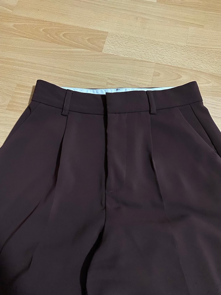 Bej Kadın Rahat Kesim Kumaş Pantolon - Görsel 2