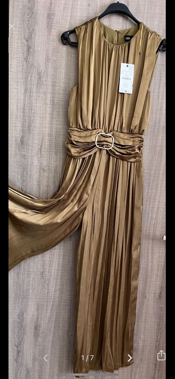 Zara yağ yeşili tulum - Görsel 2