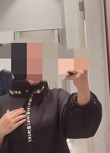 m Beden siyah Renk Siyah taşlı tunik