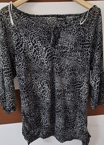 36 Beden Leopar desenli yazlık bluz
