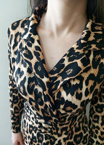 36 Beden Leopar Elbise