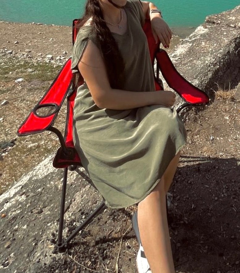 Haki Renk Kadın elbise - Görsel 2