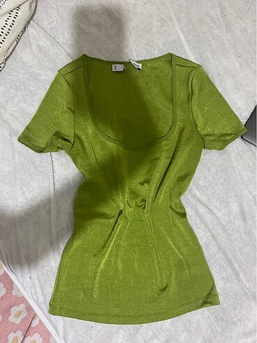 Zara zara parlak saten tshirt