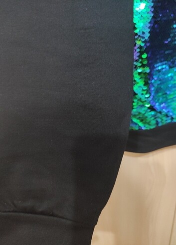 l Beden yeşil Renk Koton sweat