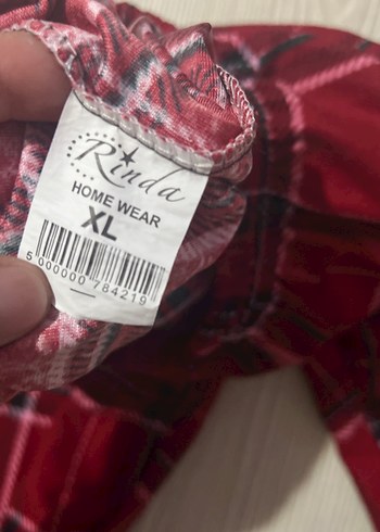 Bordo Ekose Desenli Erkek Pijama Altı - Görsel 6