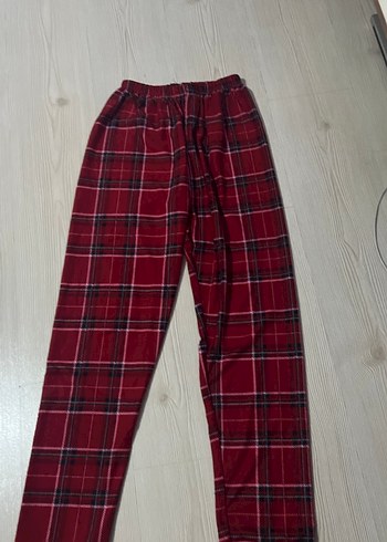 Bordo Ekose Desenli Erkek Pijama Altı - Görsel 2