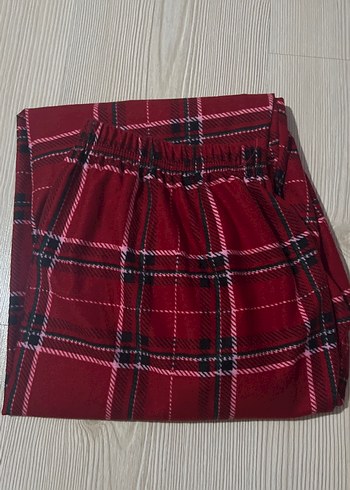 Bordo Ekose Desenli Erkek Pijama Altı - Görsel 7