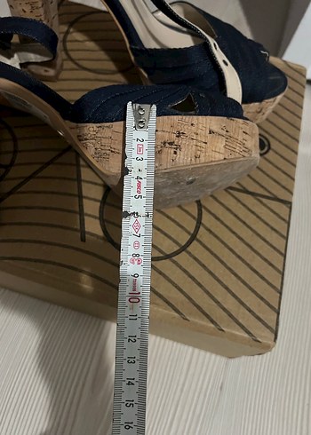 Tokalı Lacivert Kadın Platform Topuklu Ayakkabı - Görsel 5