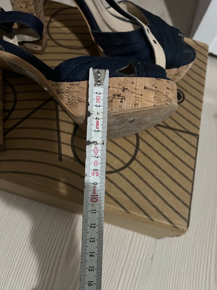 Tokalı Lacivert Kadın Platform Topuklu Ayakkabı - Görsel 5