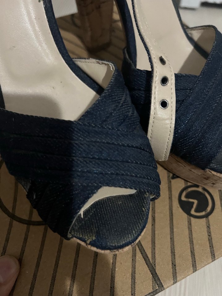 Tokalı Lacivert Kadın Platform Topuklu Ayakkabı - Görsel 4