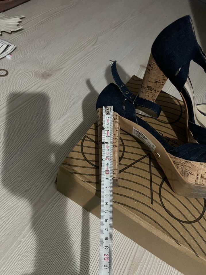 Tokalı Lacivert Kadın Platform Topuklu Ayakkabı - Görsel 2