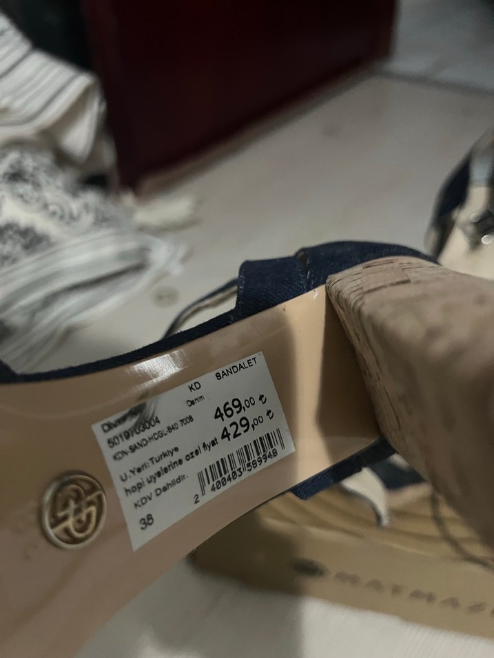 Tokalı Lacivert Kadın Platform Topuklu Ayakkabı - Görsel 3