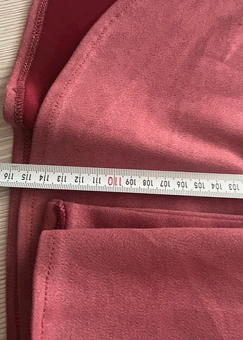 Bordo Süet Uzun trençkot - Görsel 2