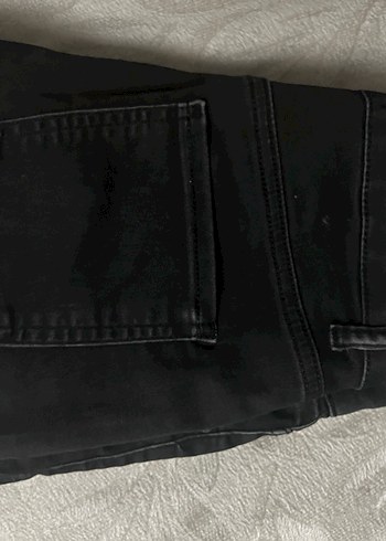 Siyah Kemerli Kadın Boyfriend Denim Pantolon - Görsel 12