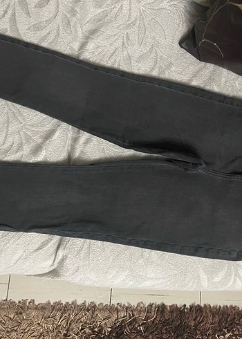 Siyah Kemerli Kadın Boyfriend Denim Pantolon - Görsel 3