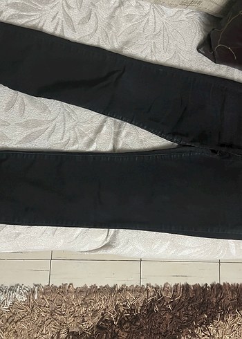 Siyah Kemerli Kadın Boyfriend Denim Pantolon - Görsel 8