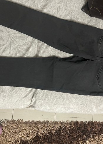 Siyah Kemerli Kadın Boyfriend Denim Pantolon - Görsel 6