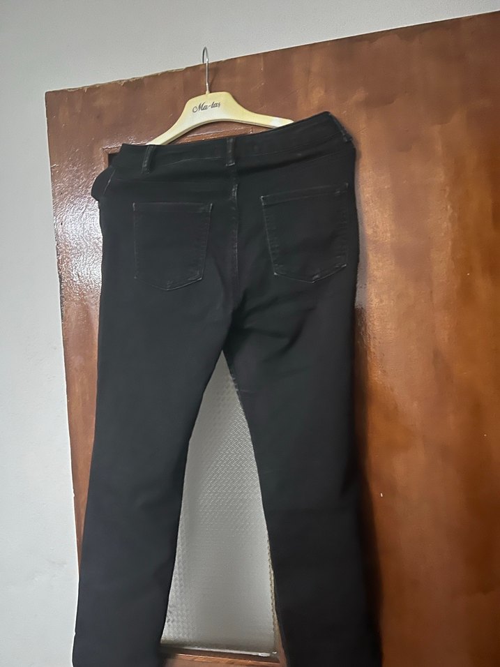 Siyah Kemerli Kadın Boyfriend Denim Pantolon - Görsel 2