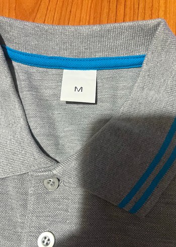Erkek Gri Düğmeli Polo Tişört - Görsel 4