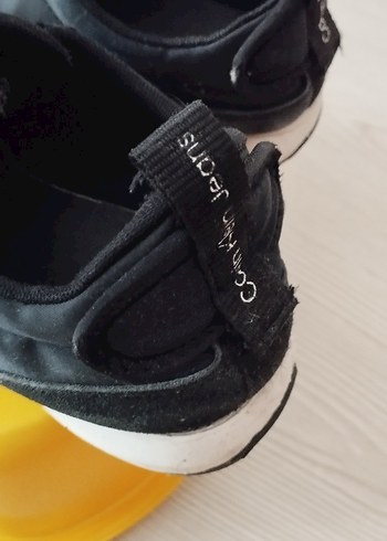 37 Beden ünisex Siyah Spor Ayakkabı Velcro Detaylı