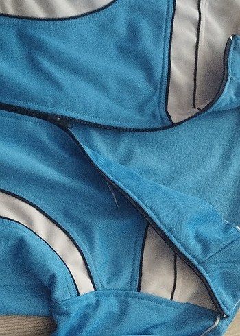 Mavi Fermuarlı Kadın Spor esofman ust - Görsel 4