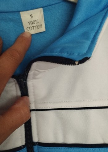 Mavi Fermuarlı Kadın Spor esofman ust - Görsel 7