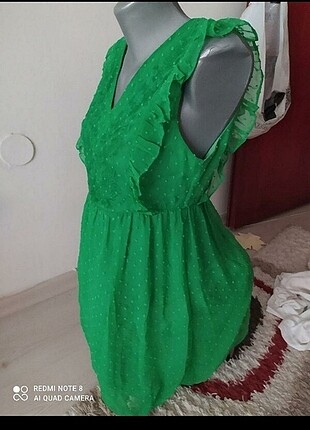 xl Beden yeşil Renk Yazlık elbise l ve xl uygundur