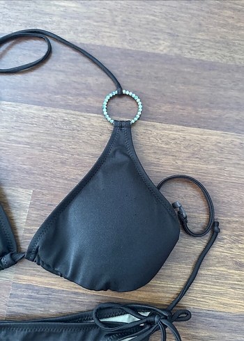 Siyah İpli Bohem Bikini Altı üstü - Görsel 3