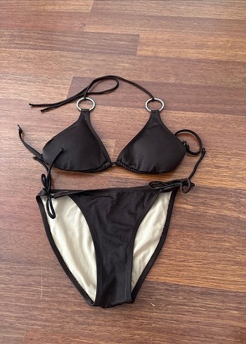 Siyah İpli Bohem Bikini Altı üstü - Görsel 2