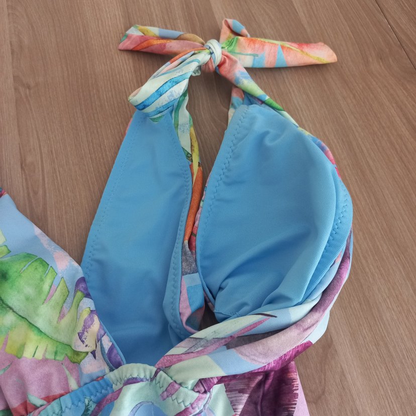 Bohem Tarzda Çok Renkli Drapeli Kadın Mayo - Görsel 2