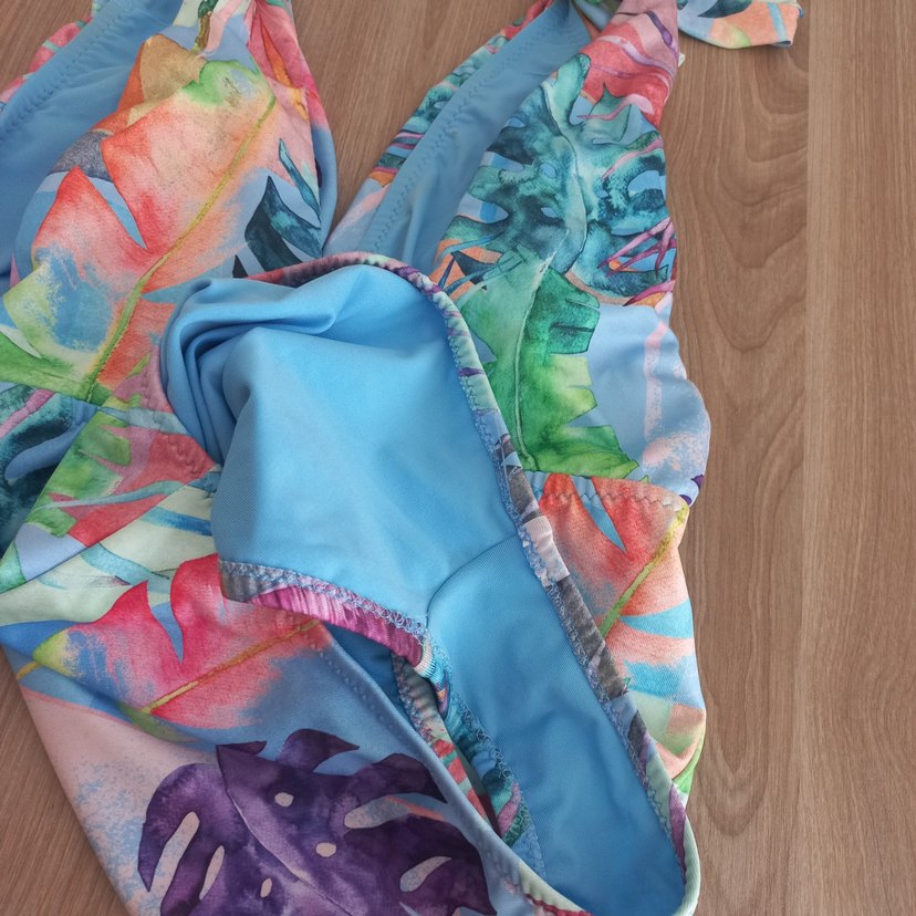 Bohem Tarzda Çok Renkli Drapeli Kadın Mayo - Görsel 5