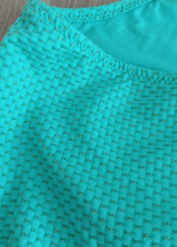 Turkuaz Strappy Kadın Mayo - Görsel 6