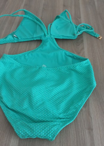 Turkuaz Strappy Kadın Mayo - Görsel 4