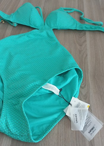 Turkuaz Strappy Kadın Mayo - Görsel 5