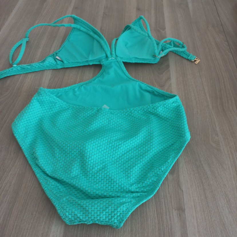 Turkuaz Strappy Kadın Mayo - Görsel 4