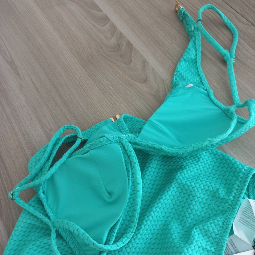 Turkuaz Strappy Kadın Mayo - Görsel 3