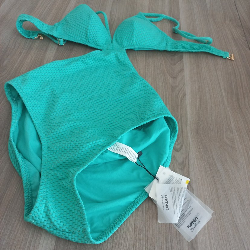 Turkuaz Strappy Kadın Mayo - Görsel 5