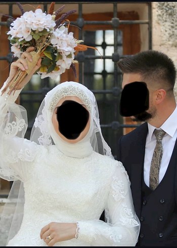 Tasarımcı Uzun Beyaz A Kesim gelinlik