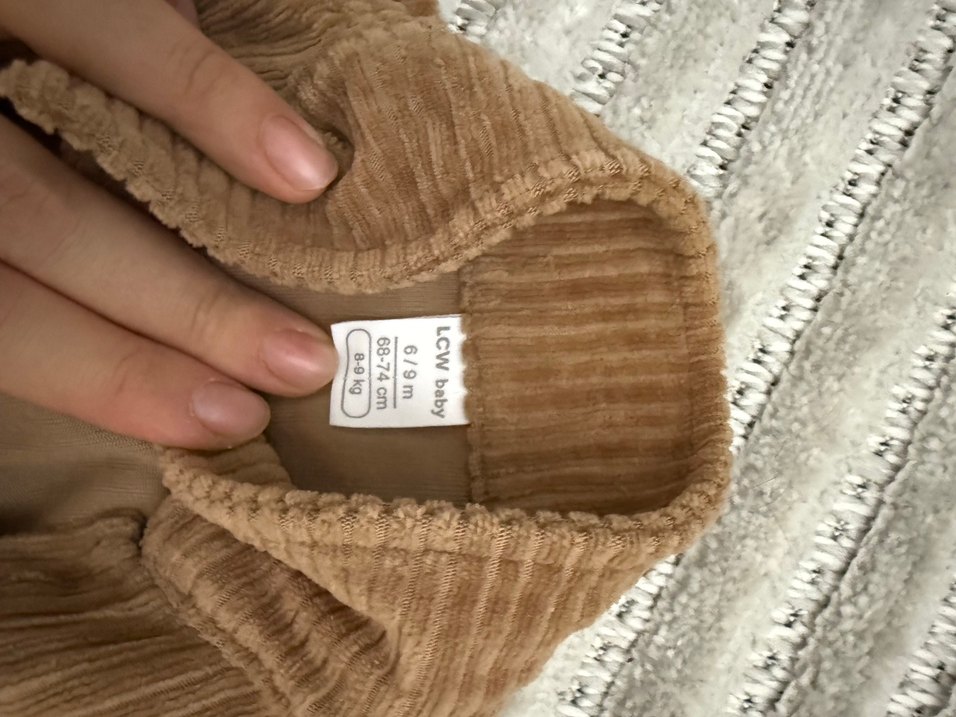 Düğmeli Kahverengi Bebek Erkek Takım - Görsel 3