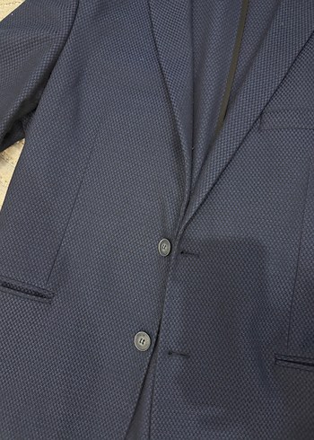 Avva Düğmeli Lacivert Erkek blazer Ceketi - Görsel 2