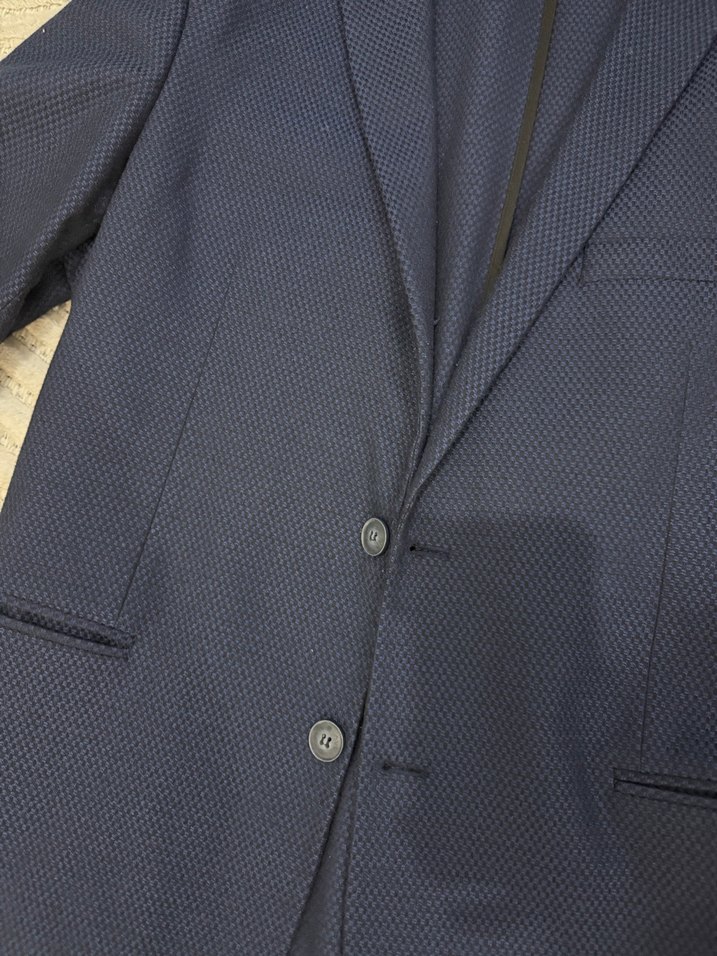 Avva Düğmeli Lacivert Erkek blazer Ceketi - Görsel 2