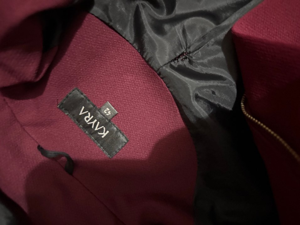 Kayra Bordo Kadın Uzun Kemerli Yağmurluk - Görsel 2