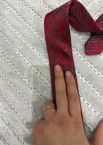 Bordo Erkek Kravat ve Mendil Seti - Görsel 3