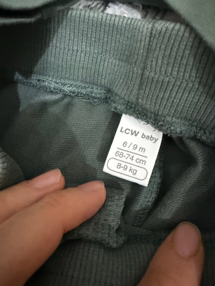 Gri Erkek Bebek Uzun Kollu Örme Takım - Görsel 2