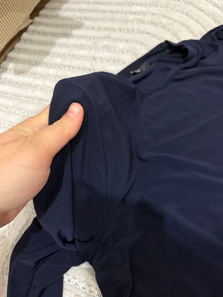 Kadın Lacivert Salaş Uzun Kollu sandy takım - Görsel 3