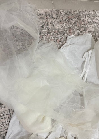 Beyaz Vintage Prenses Gelinlik - Görsel 8