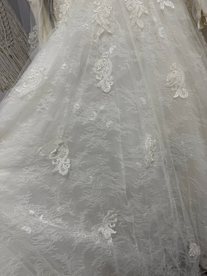 Beyaz Vintage Prenses Gelinlik - Görsel 5