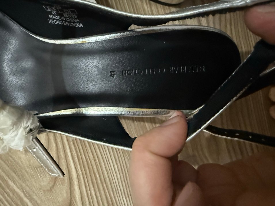 Gri Metal Tokalı Blok Topuklu Kadın Abiye Ayakkabı - Görsel 4