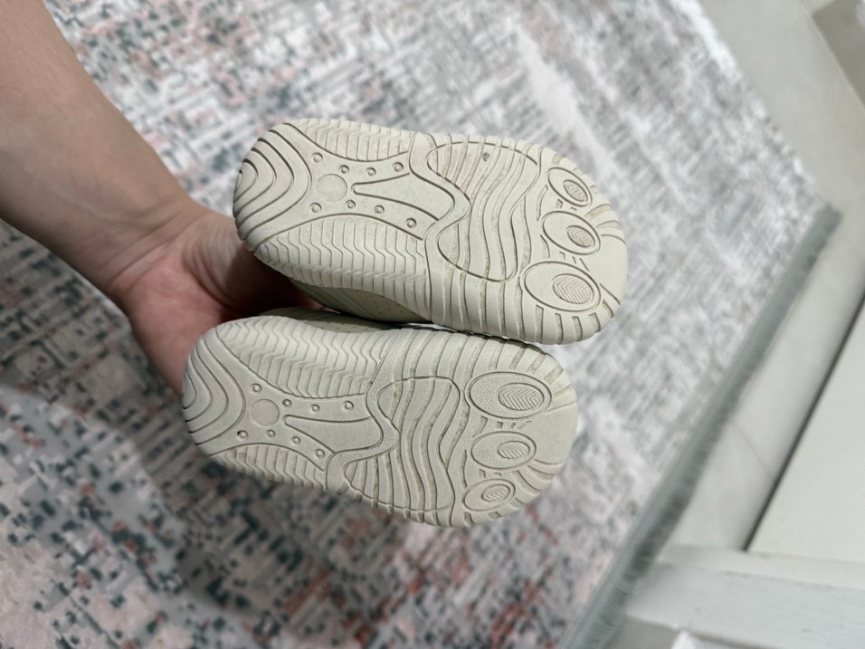 Çocuk Gri Beyaz Cırt Cırtlı Spor Ayakkabı - Görsel 4